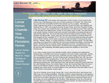 Tablet Screenshot of lakenormannc.com